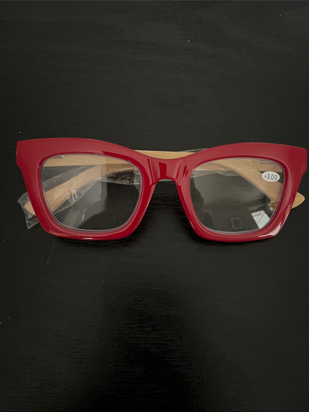 3.00 Diopter Bold Red Reading Glasses